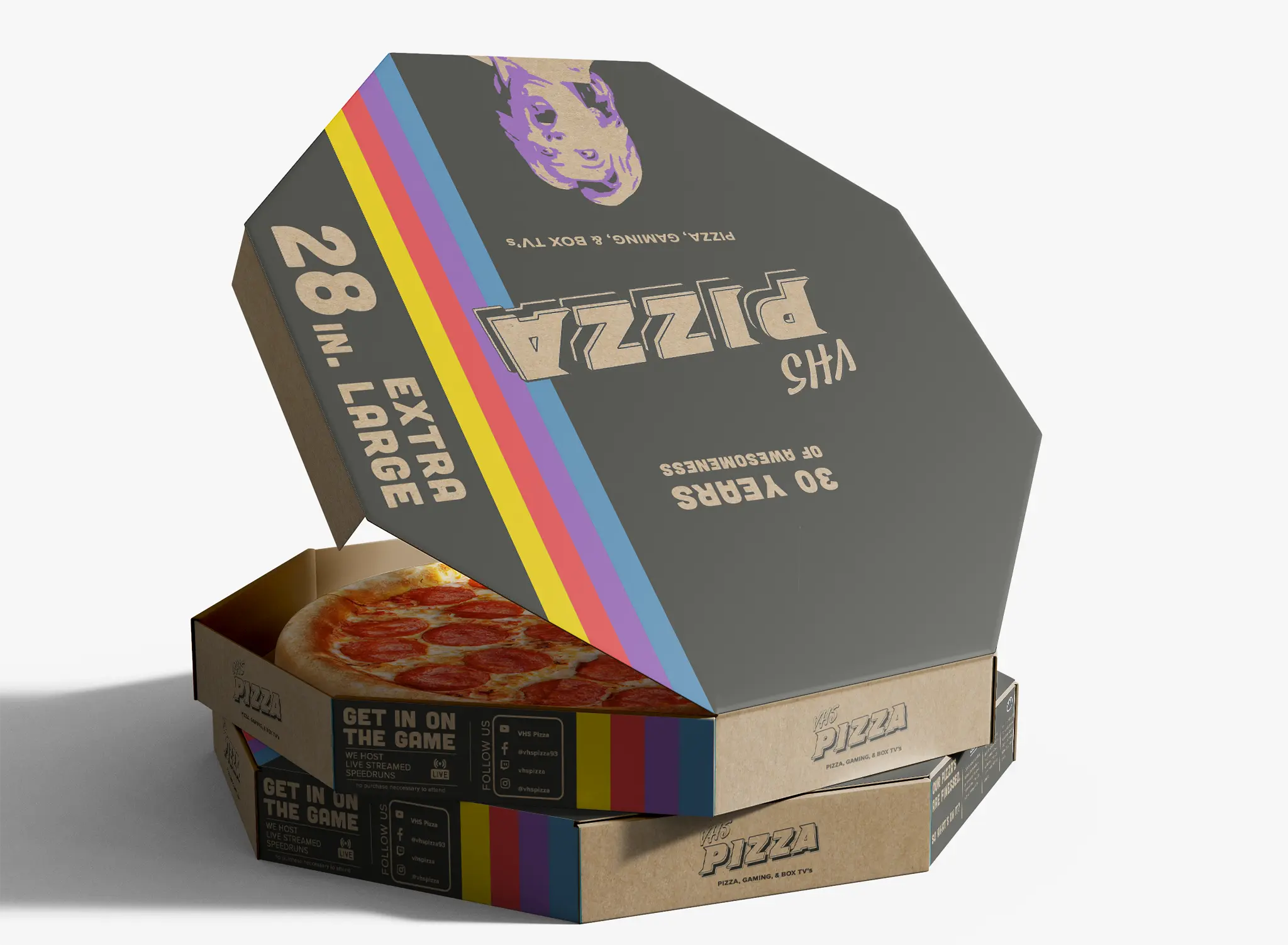 Pizza Box Packaging Graphic Design