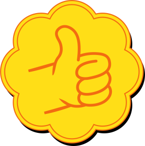 Howdy patrons thumbs up badge